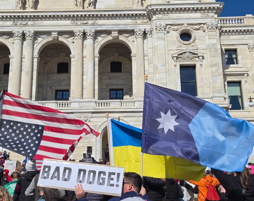 Protestors at MN state capitol
