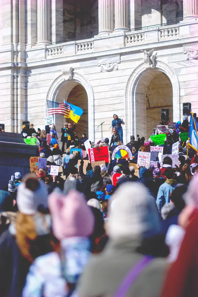 Protestors at the MN State Capitol